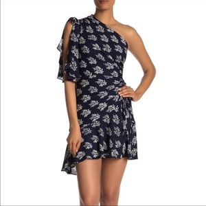 A.L.C. Misha Blue/ White Dress Ruched size 8